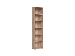 BRW Office Tall Slim Bookcase 52.5 cm – Sonoma Oak, 5 Shelves, 221 cm, Modular System