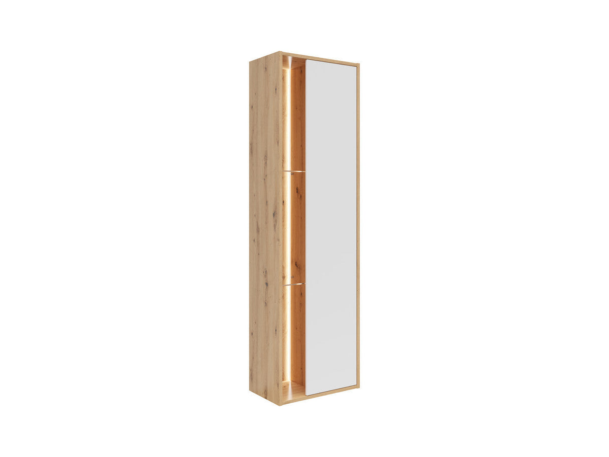 Gap Wall-Mounted Display Cabinet – Artisan Oak & White, 190 cm