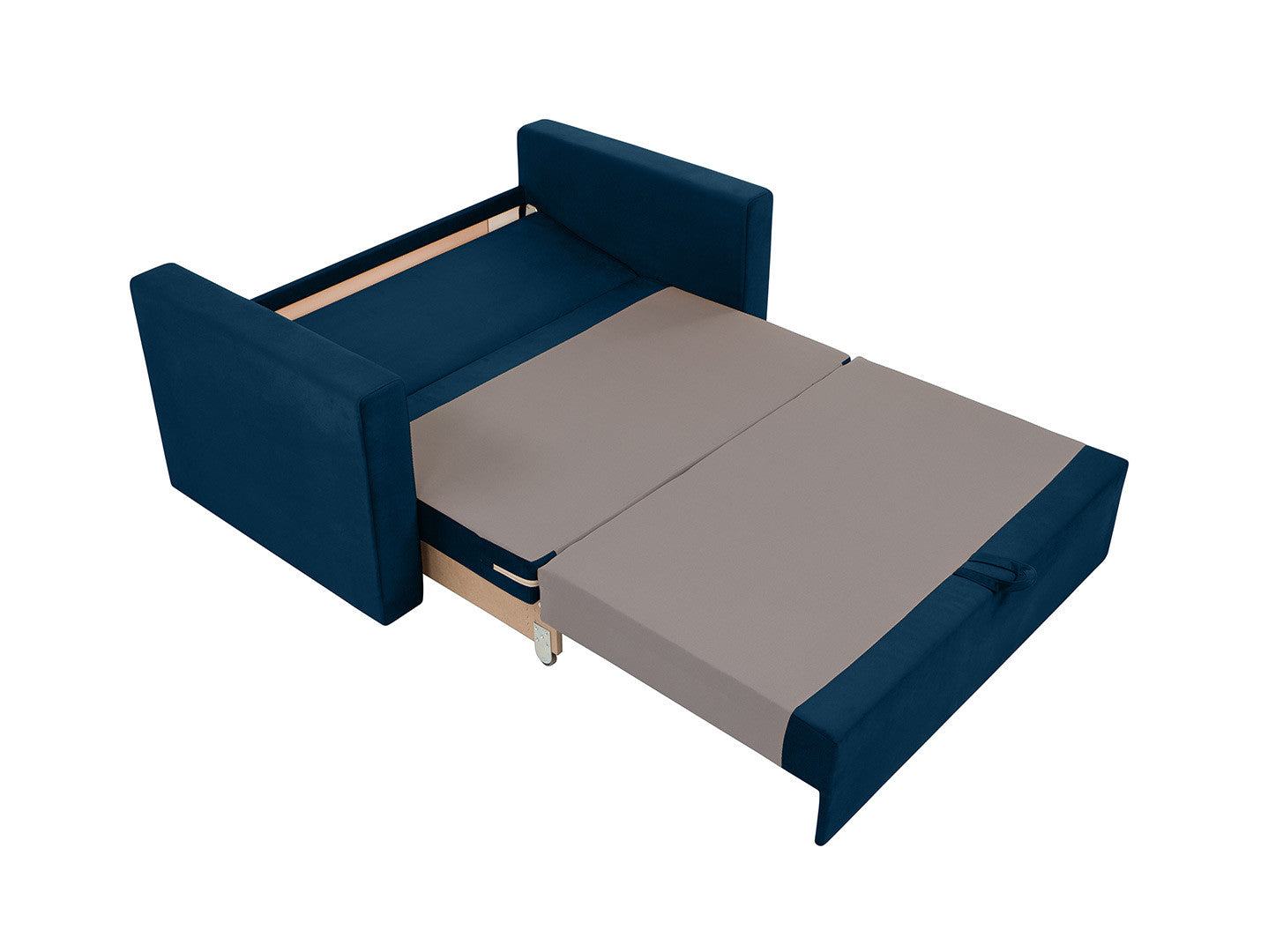 Bunio III 2-Seater Sofa Bed with Storage – Grey Manila Fabric