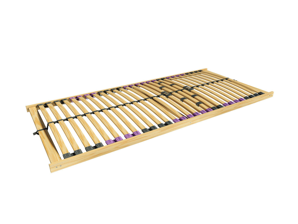 Ergo Flex Slatted Bed Base 80x200 cm – Adjustable Lumbar, 28 Birch Slats