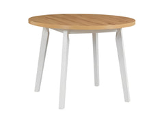 Brenox Round Dining Table 100 cm – Artisan Oak / White