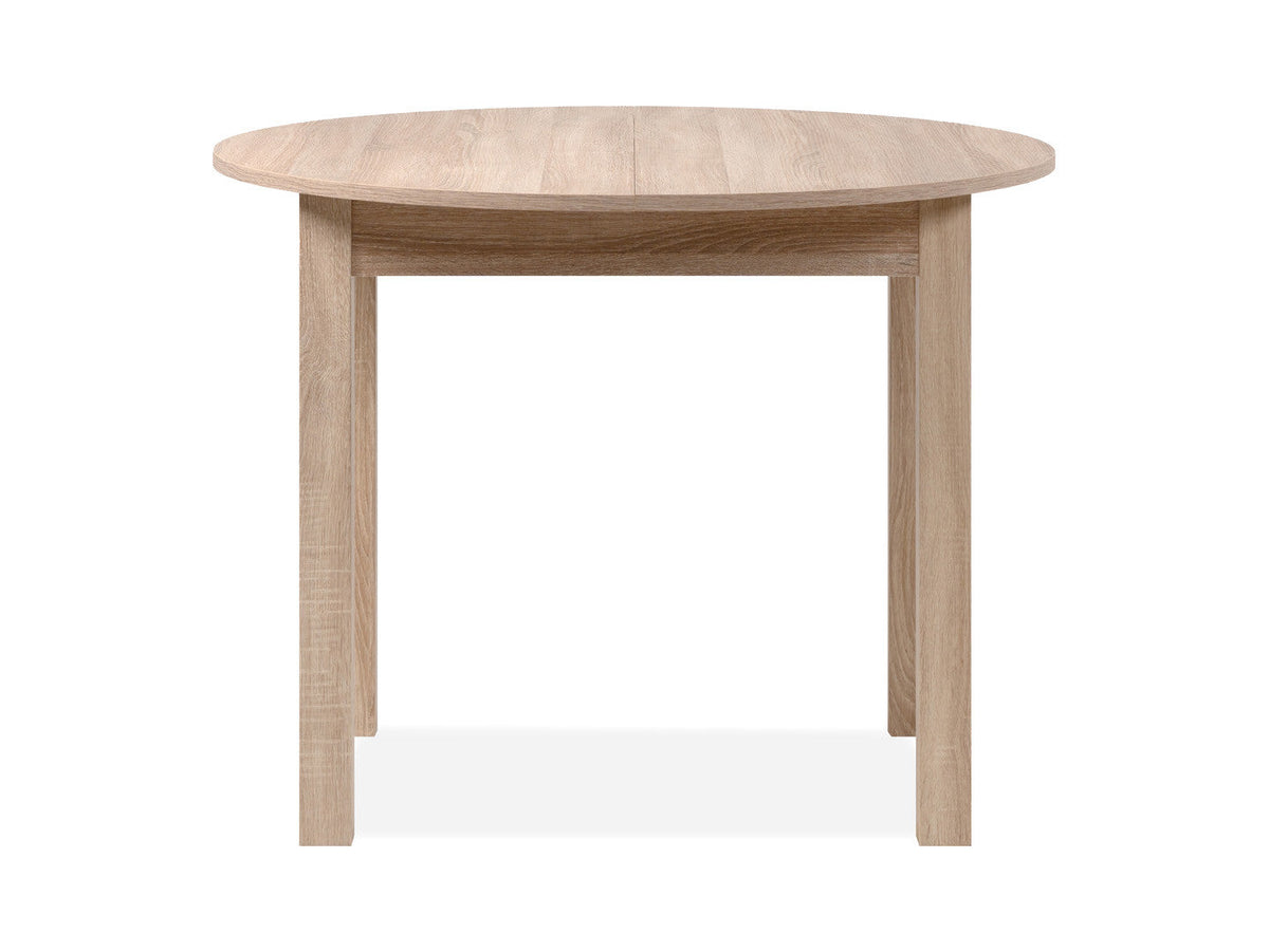 Coburg Round Extendable Dining Table 100–140cm — No Sharp Corners, 3 Colour Options, Sonoma Oak