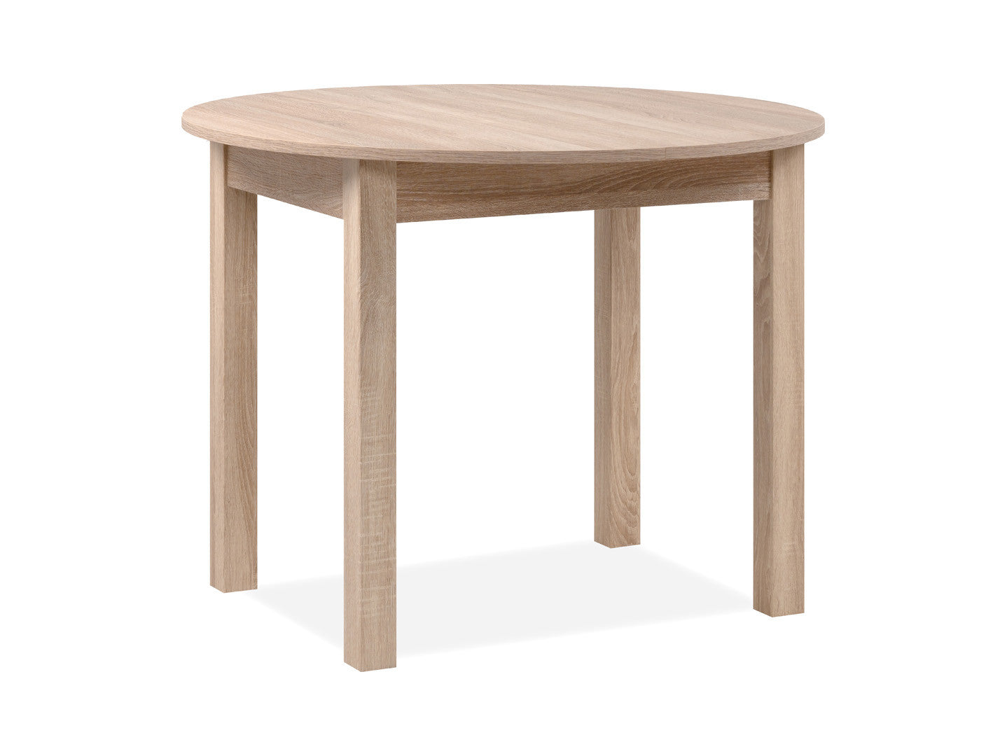 Coburg Round Extendable Dining Table 100–140cm — No Sharp Corners, 3 Colour Options, Sonoma Oak
