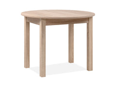 Coburg Round Extendable Dining Table 100–140cm — No Sharp Corners, 3 Colour Options, Sonoma Oak