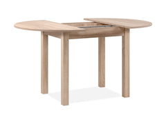 Coburg Round Extendable Dining Table 100–140cm — No Sharp Corners, 3 Colour Options, Sonoma Oak