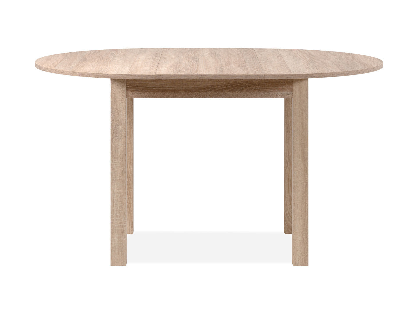 Coburg Round Extendable Dining Table 100–140cm — No Sharp Corners, 3 Colour Options, Sonoma Oak