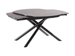 Binz Extendable Dining Table 130–190×100cm – Ceramic & Glass Top, Black & Anthracite