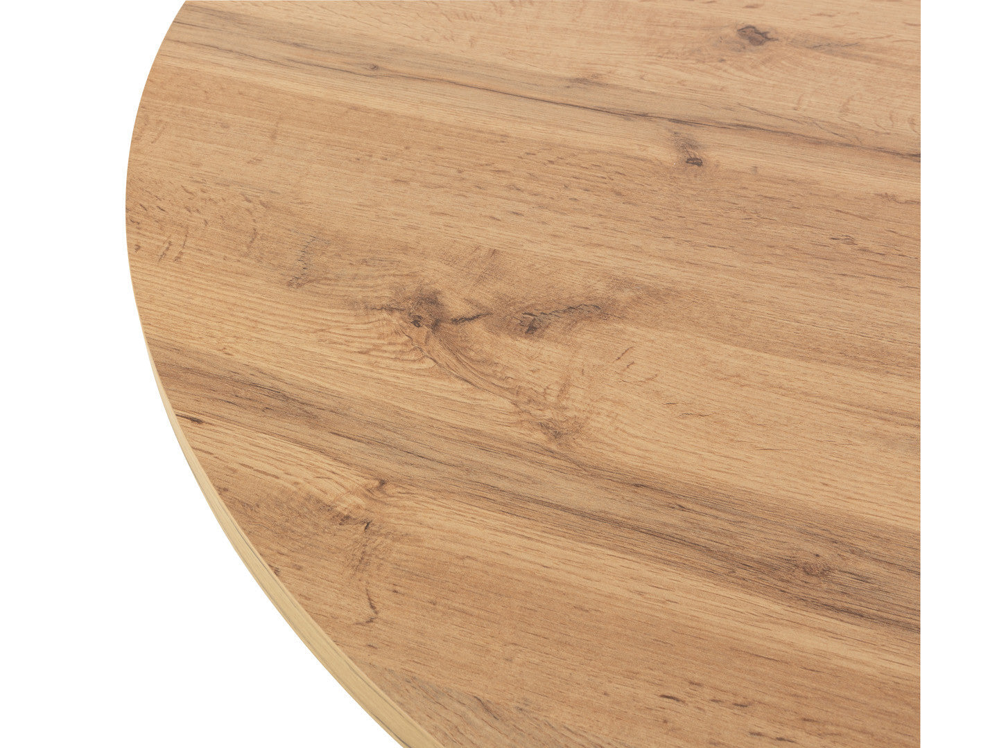 Eland Round Extendable Dining Table Ø100→200 cm – Wotan Oak / Black | Loft Industrial Style