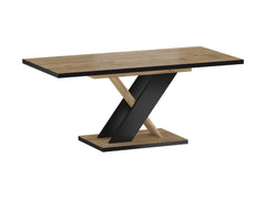 Eryk Extendable Dining Table 138–208 cm – Artisan Oak & Black