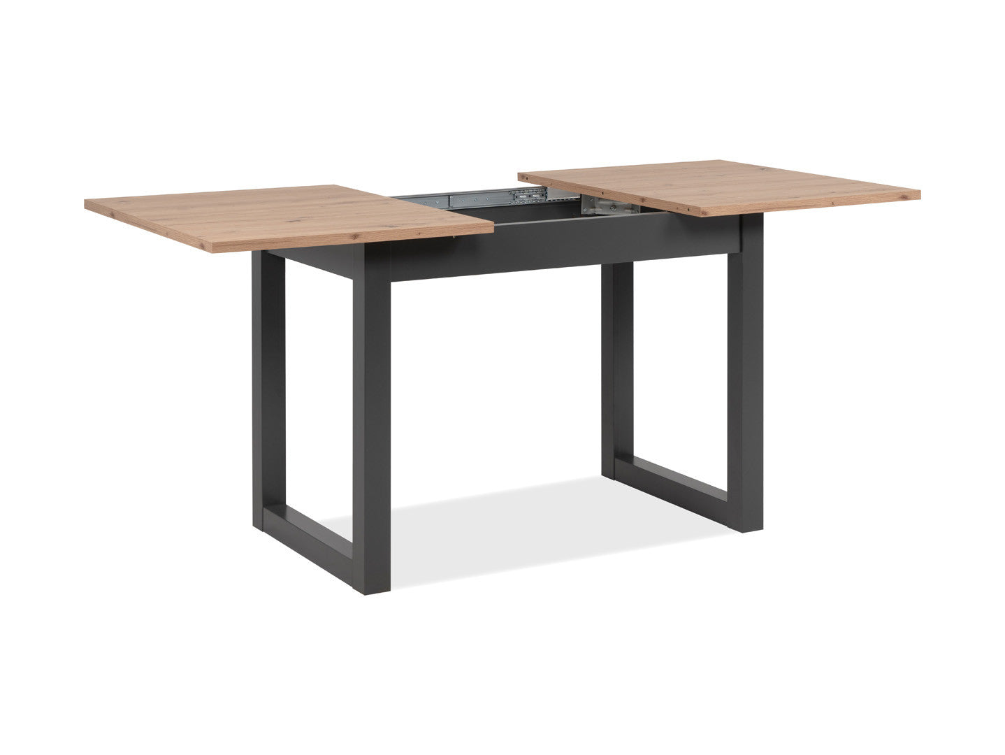 Denver Extendable Dining Table | Artisan Oak & Graphite MDF Frame | 120–160x80cm | Loft Style
