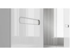 Azteca Trio 4-Door Wardrobe 220×210 cm – Mirror Fronts, 3 Sections, 2 Hanging Rails, Soft-Close | White & White Gloss
