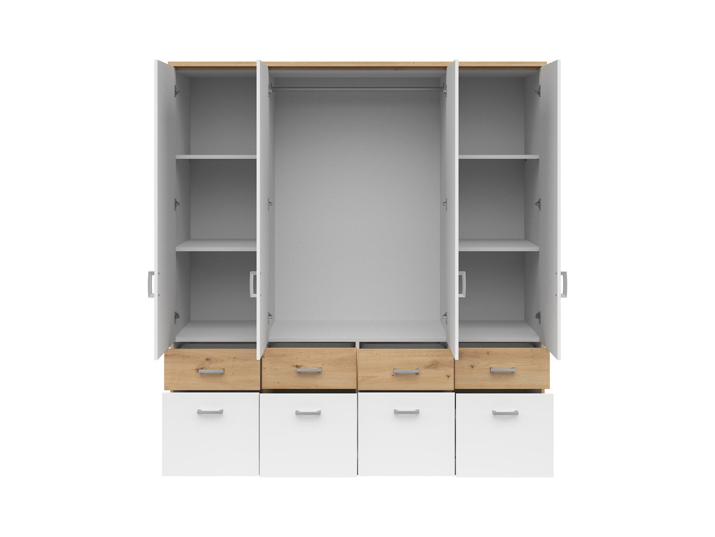 Brando 4 — 4-Door Wardrobe with Mirror & 8 Drawers