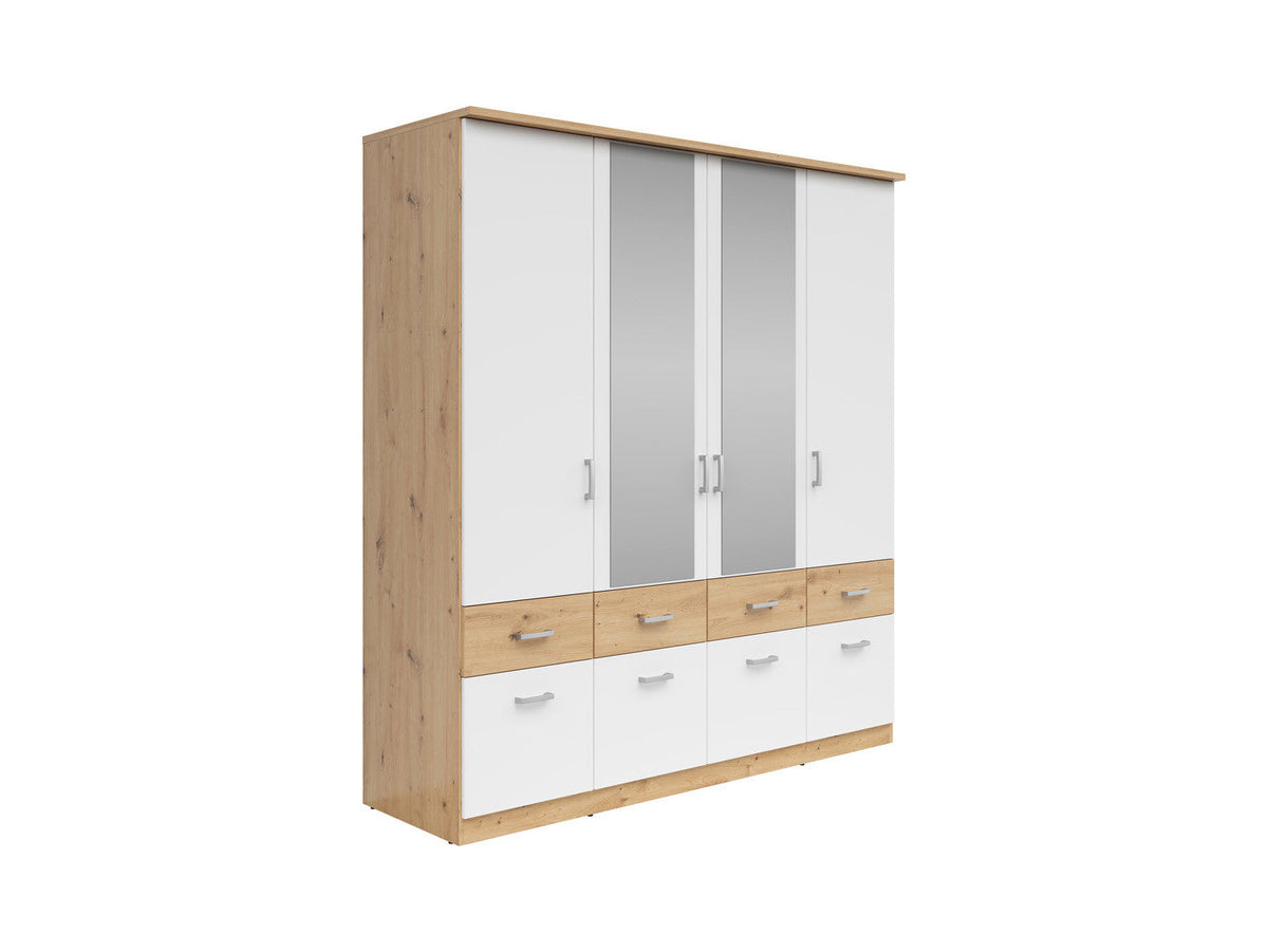 Brando 4 — 4-Door Wardrobe with Mirror & 8 Drawers