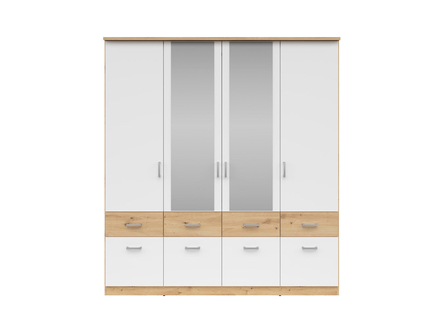 Brando 4 — 4-Door Wardrobe with Mirror & 8 Drawers