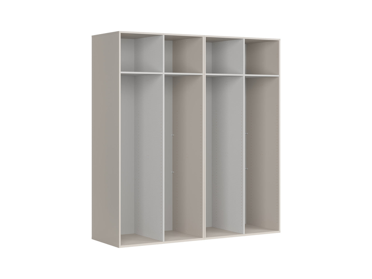 Flex 4-Door Wardrobe 200x218 cm – Kashmir, Hanging Rails & Shelves, Scratch-Resistant