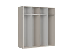 Flex 4-Door Wardrobe 200x218 cm – Kashmir, Hanging Rails & Shelves, Scratch-Resistant