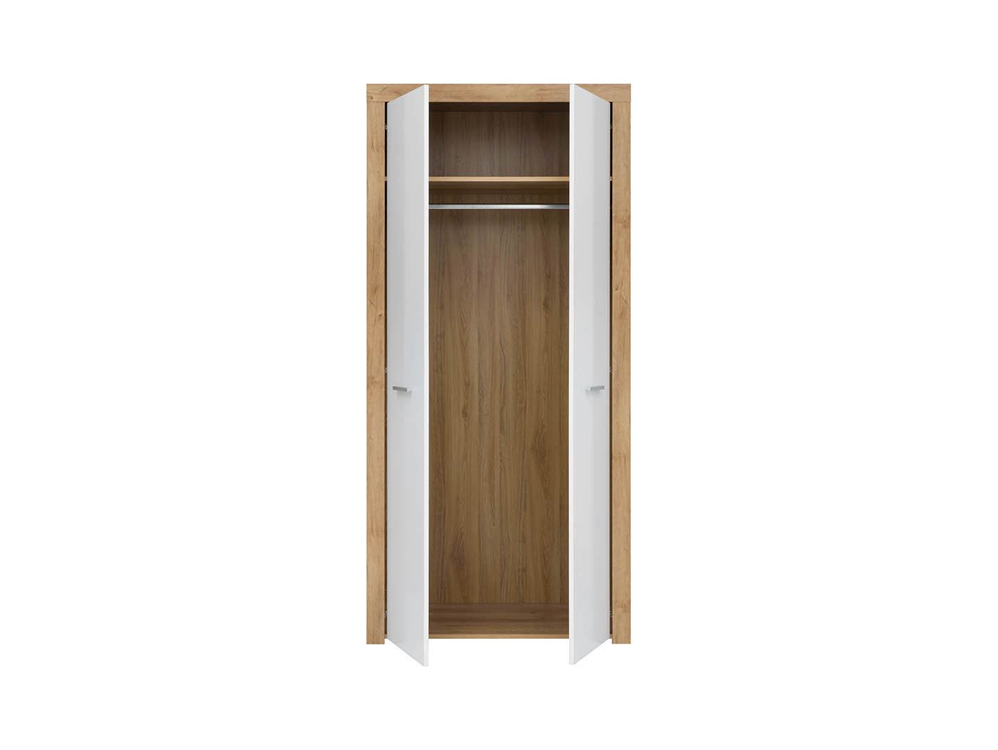 Balder 2-Door Wardrobe | Riviera Oak / White Gloss | 90×192 cm