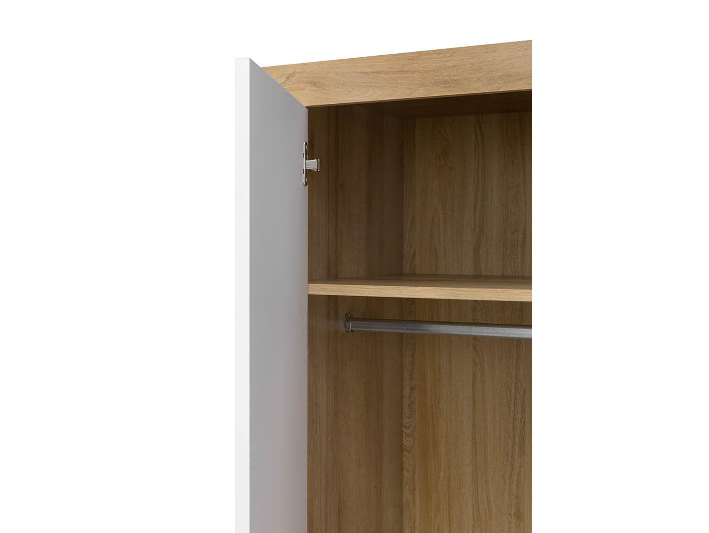 Balder 2-Door Wardrobe | Riviera Oak / White Gloss | 90×192 cm