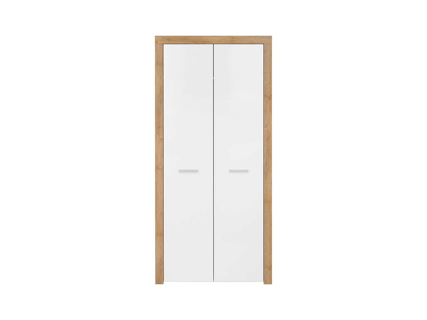 Balder 2-Door Wardrobe | Riviera Oak / White Gloss | 90×192 cm