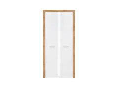 Balder 2-Door Wardrobe | Riviera Oak / White Gloss | 90×192 cm