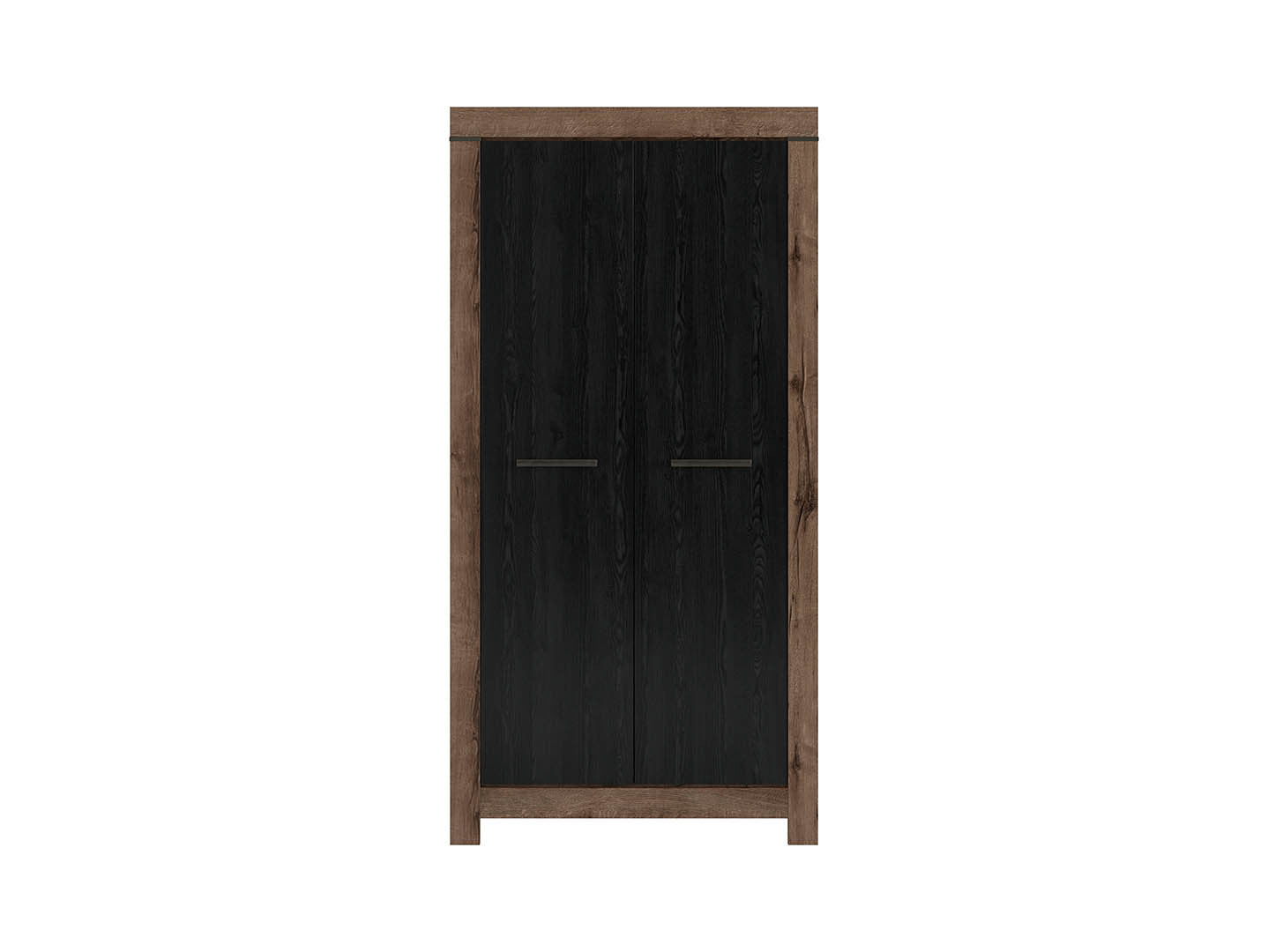 Balin 2-Door Wardrobe 98x195 – Monastery Oak & Black Oak