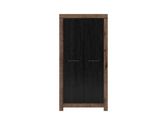 Balin 2-Door Wardrobe 98x195 – Monastery Oak & Black Oak