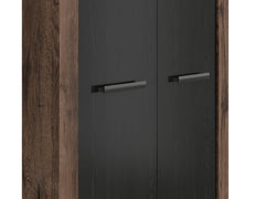 Balin 2-Door Wardrobe 98x195 – Monastery Oak & Black Oak