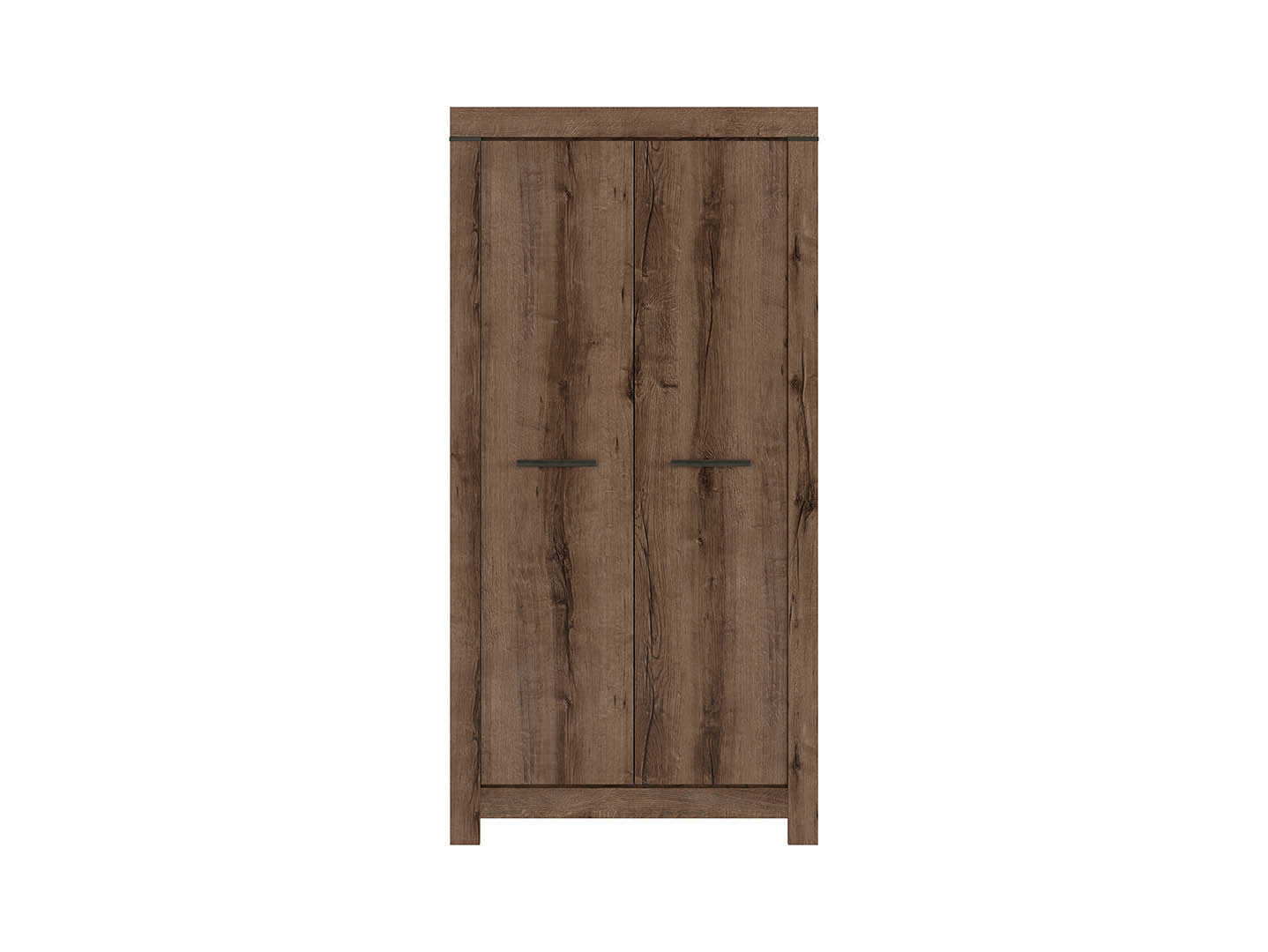 Balin 2-Door Wardrobe 98x195 cm – Monastery Oak, Hanging Rail, Soft-Close Hinges