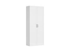 Flex Wardrobe 100 cm – White, 2 Rails, 3 Drawers & 4 Shelves
