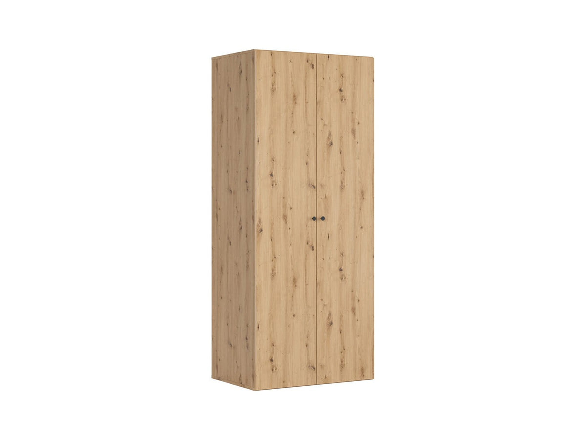 Flex Double Door Wardrobe 100cm – Artisan Oak, 7 Shelves & 3 Drawers