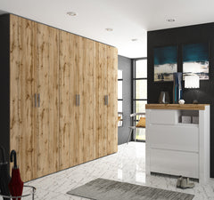 Flex 2-Door Wardrobe 100x240 cm – Graphite / Artisan Oak