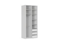 Flex 2-Door Mirrored Wardrobe 100x240 cm – White