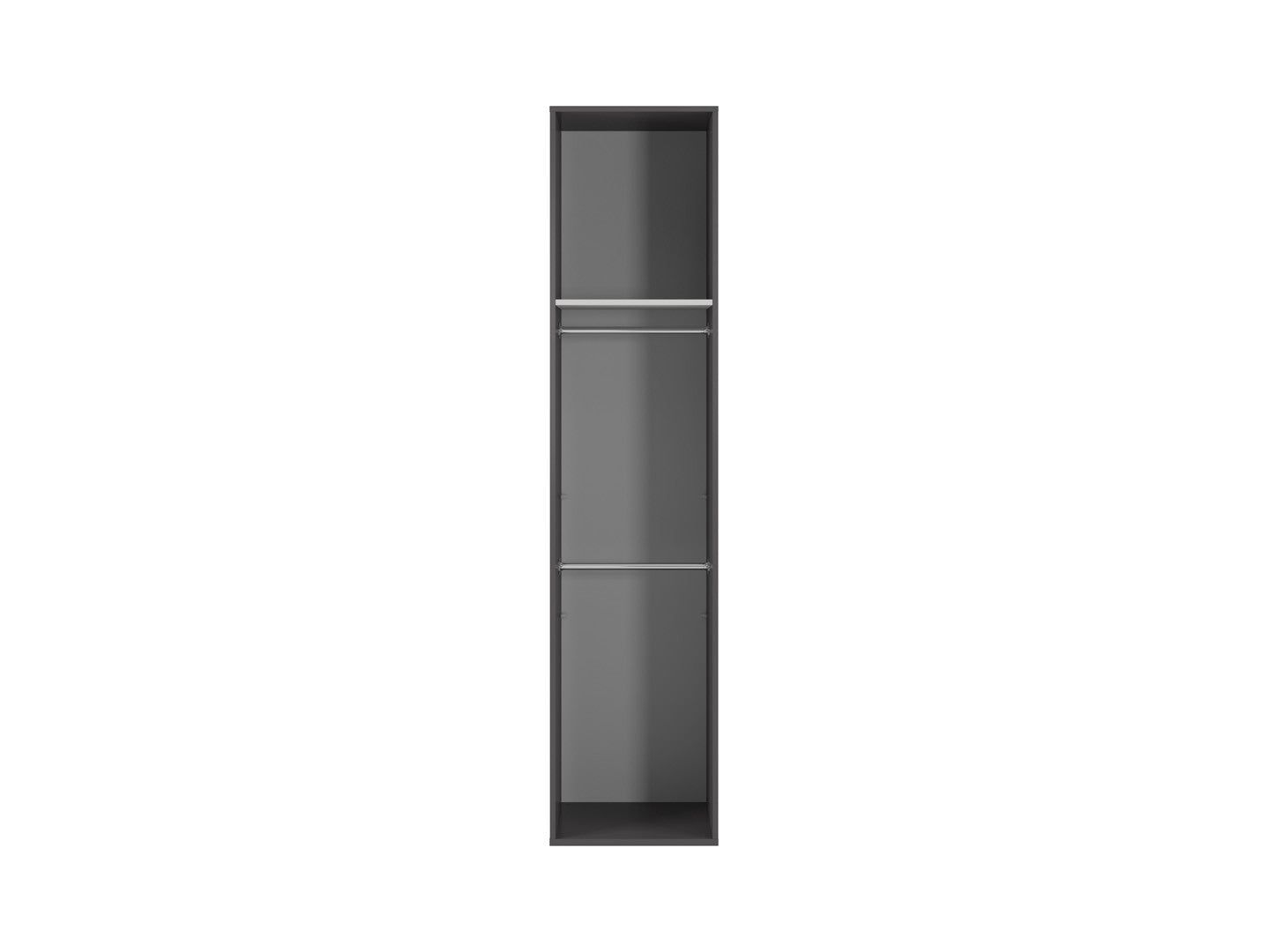 Flex Narrow Wardrobe Column 50 cm – Graphite / Wotan Oak