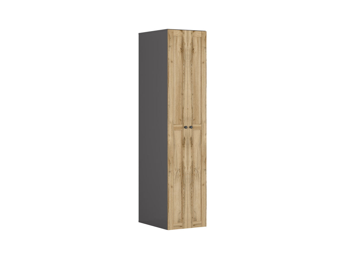 Flex Narrow Wardrobe Column 50 cm – Graphite / Wotan Oak