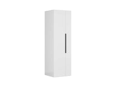 Flex Wardrobe 75 — 2-Door White Wardrobe with Hanging Rail & Shelves