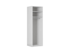 Flex Wardrobe 75 — 2-Door White Wardrobe with Hanging Rail & Shelves