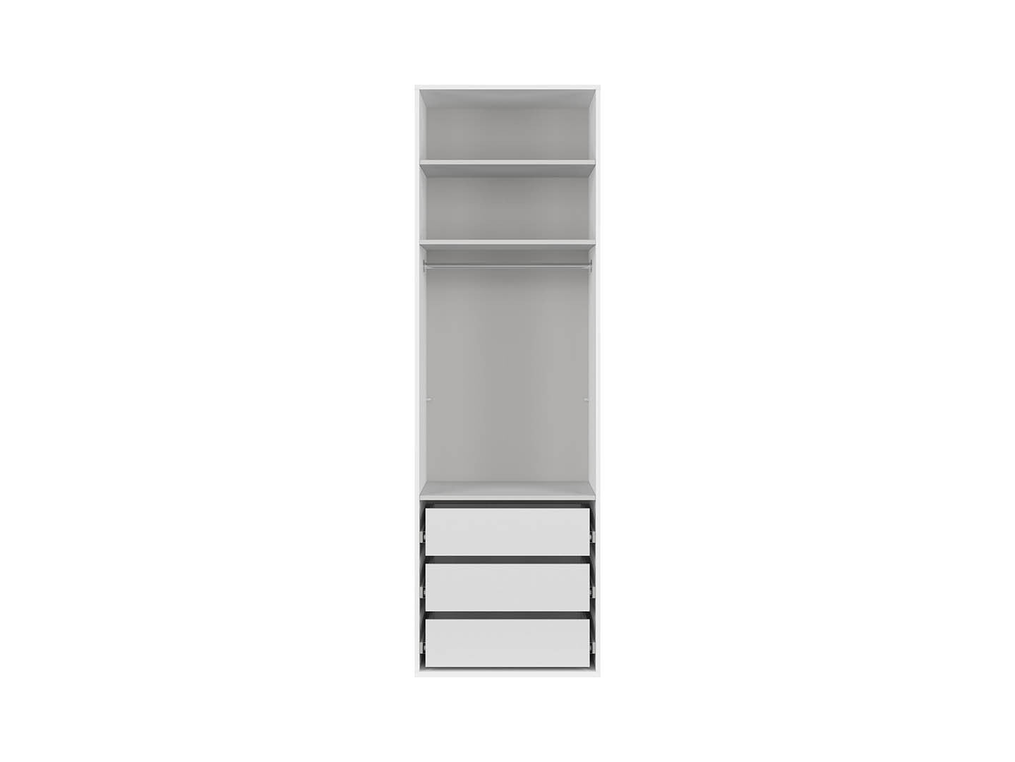 Flex — Narrow Wardrobe 75 cm with Mirror Panel