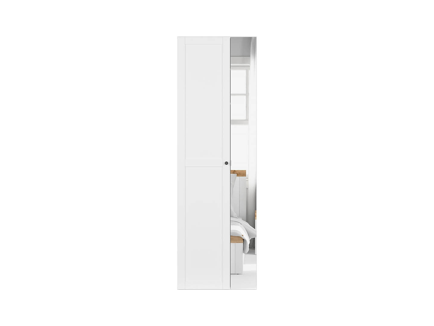 Flex — Narrow Wardrobe 75 cm with Mirror Panel