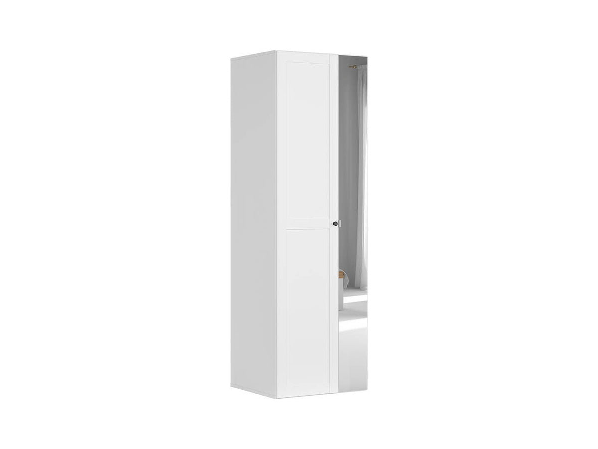 Flex — Narrow Wardrobe 75 cm with Mirror Panel