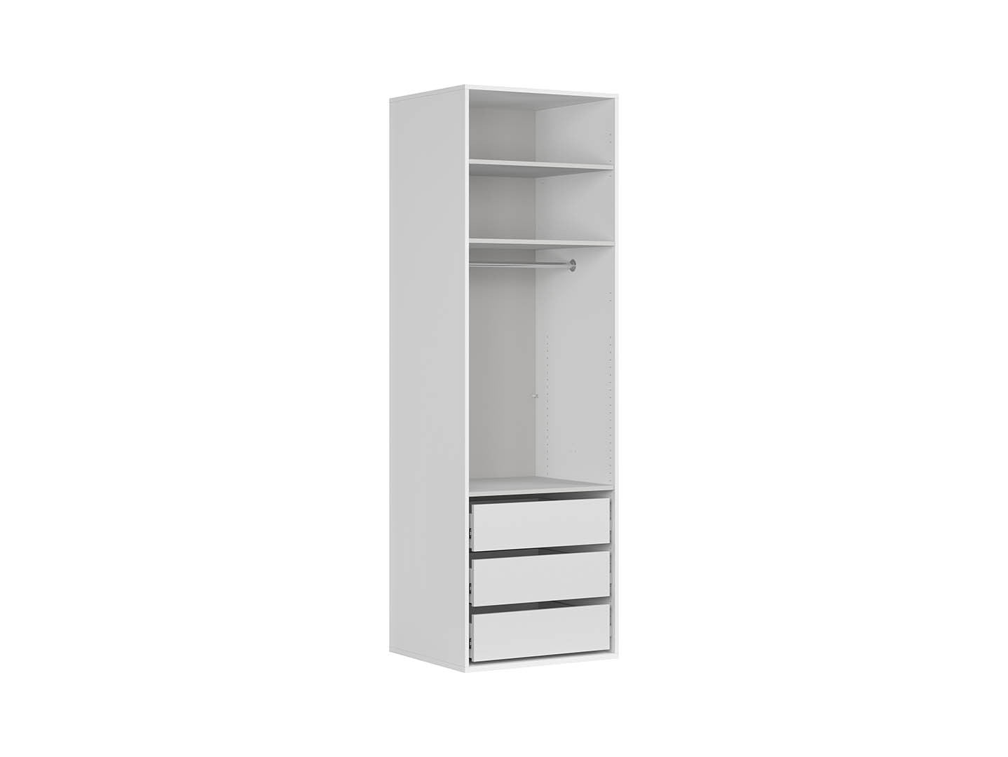 Flex — Narrow Wardrobe 75 cm with Mirror Panel