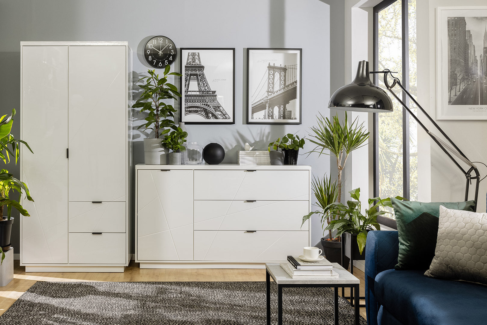 Forn Wardrobe 94 cm – White Gloss