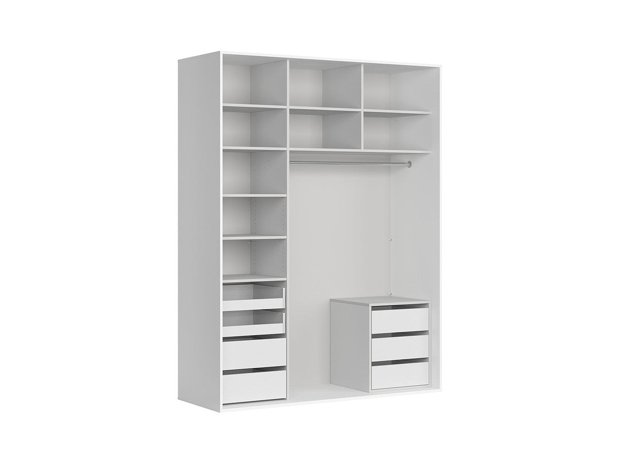 Flex Open Wardrobe 180 cm – White Open Dressing Room