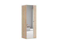 Flex Narrow Wardrobe 75cm – Sonoma Oak & Mirror Front with Drawers