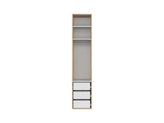 Flex Wardrobe 50 cm – Sonoma Oak | 1 Door, 3 Drawers & Hanging Rail | 10-Year Warranty