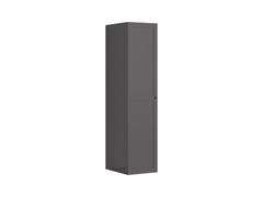 Flex Narrow Wardrobe 50 cm – 1-Door Column Wardrobe with Rail & Shelves | Graphite | 50×218×66 cm