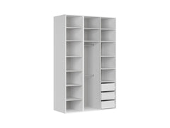 Flex — Modular Wardrobe Set 150 cm | White & Mauvella Oak | 3 Drawers