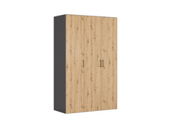 Flex Modular Wardrobe 150 cm – 3 Doors, Graphite / Artisan Oak