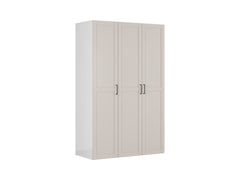 Flex Modular Wardrobe 150 – 3-Door Set with Drawers & Rails | White / Uni Cashmere | 150×240 cm
