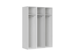 Flex Wardrobe 150 — 2-Unit Set with 3 Hanging Rails, White