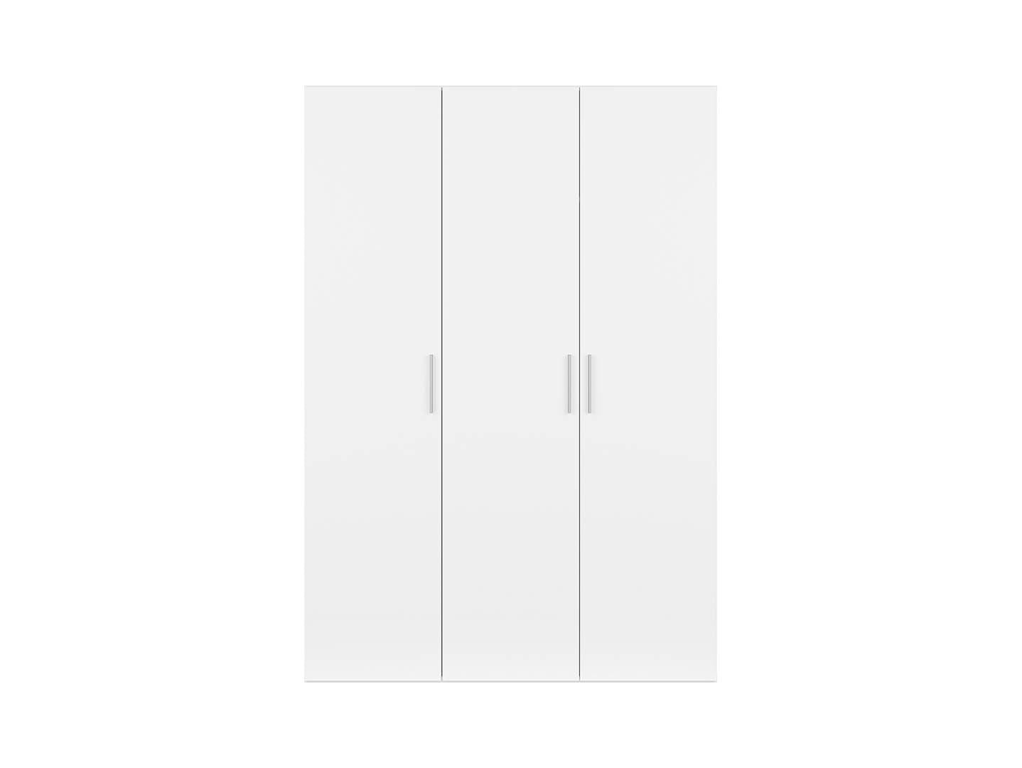 Flex Wardrobe 150 — 2-Unit Set with 3 Hanging Rails, White